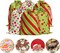 Christmas Drawstring Gift Bags 6 Pcs Reusable Gift Bags with Drawstrings Tags for Holiday Weedings Party/Birthdays/Christmas/Home Storage Gift Bag